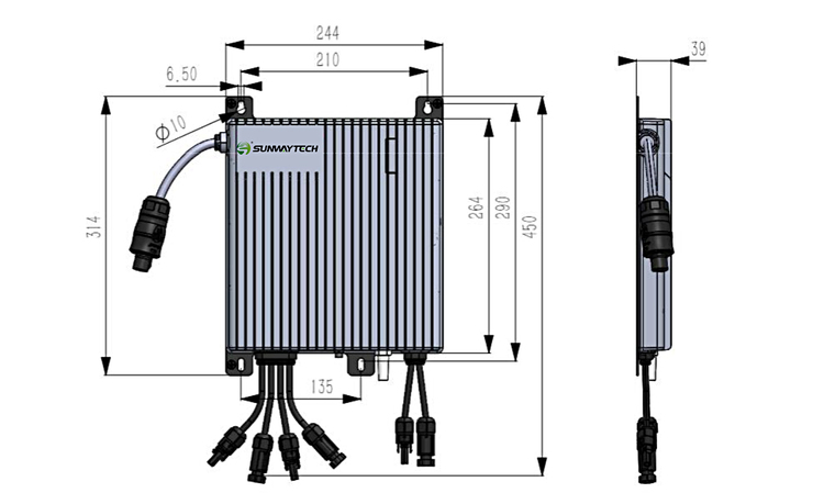 SUNWAY 800W Micro Balcony Solar System