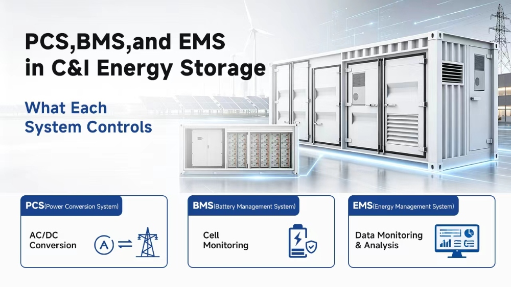 PCS, BMS, and EMS in C&I Energy Storage What Each System Controls