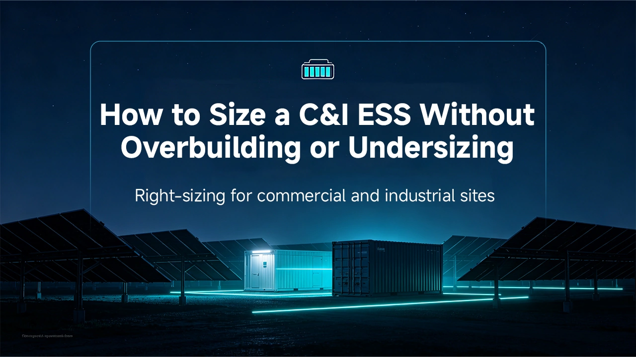 How to Size a C&I ESS Without Overbuilding or Undersizing