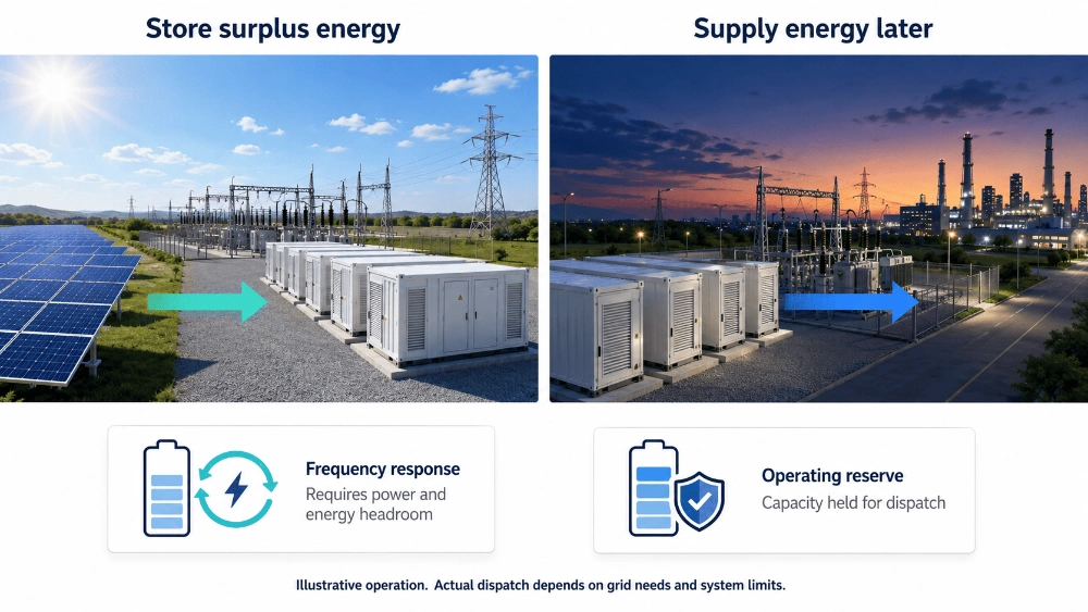 Grid-scale battery storage architecture
