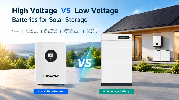 High-Voltage vs Low-Voltage Batteries for Solar Storage