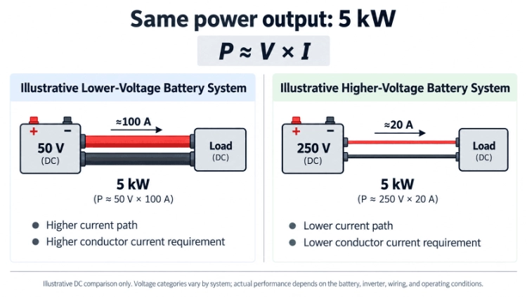 battery voltage and current comparison diagram