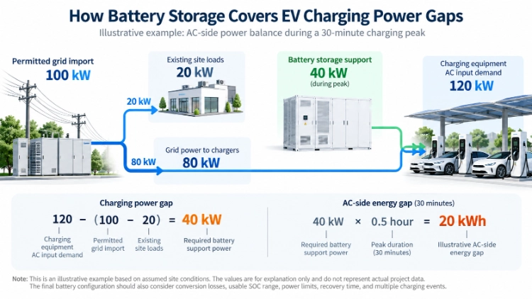 SUNWAY EV Charging Grid Power Gap Illustration